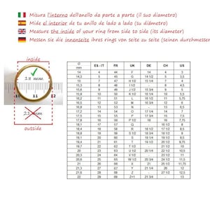 May include: Image shows a ring measurement guide with a ring measuring 18 mm inside diameter. The guide includes a chart for ring sizes in various international systems, including US sizes 3 to 13.