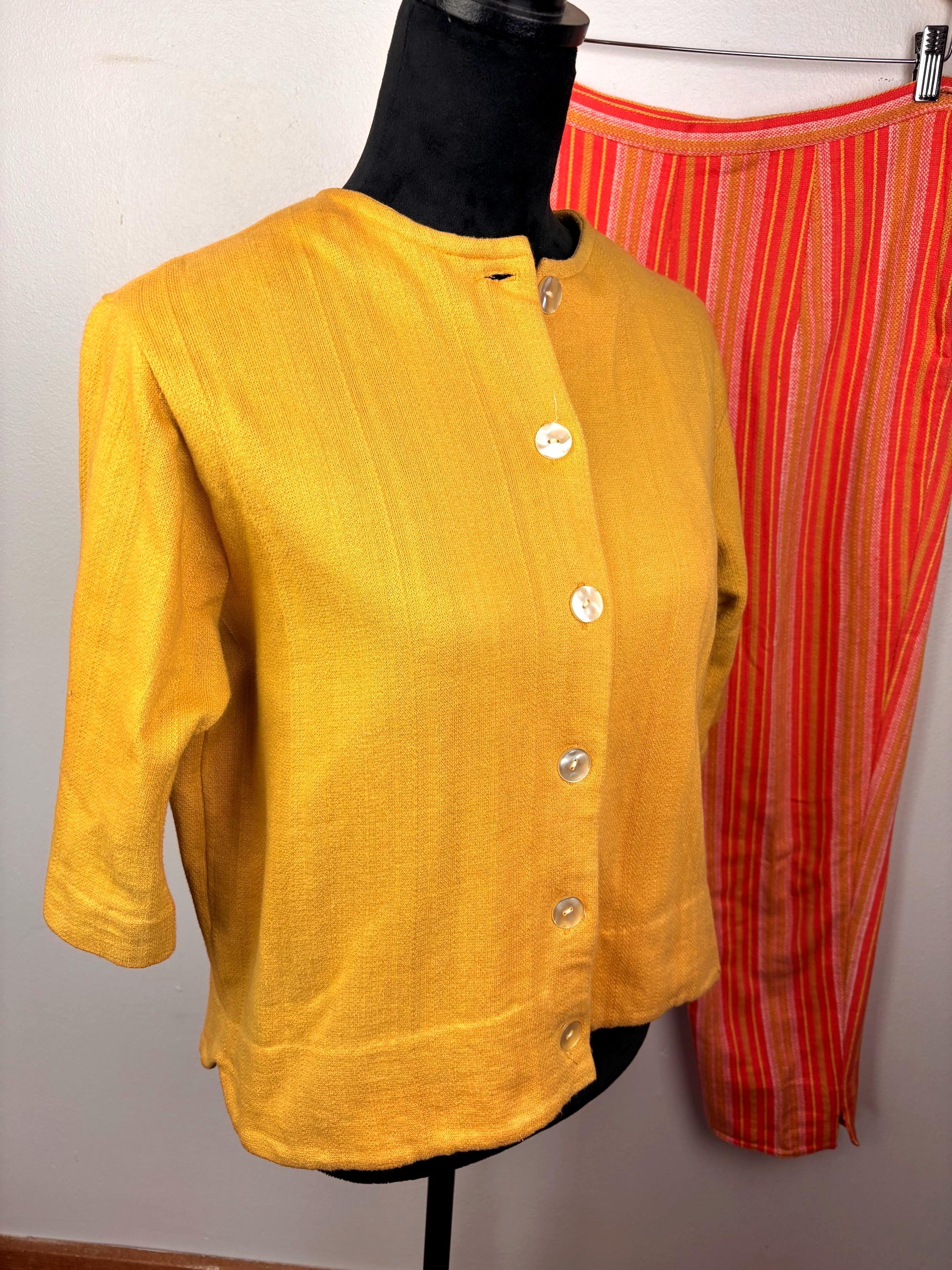 60s Striped Cardigan - Etsy