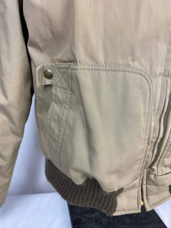 Vintage Men's 70s JC Penney Khaki Winter Coat with Fu… Gem