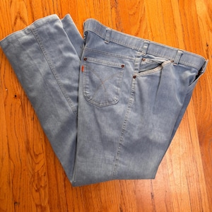 Vintage 70s Men&#39;s Orange Tab Levis Boot Cut 35x30