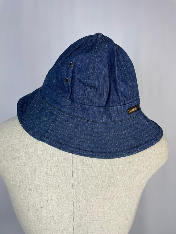Vintage 70s Denim Bucket Hat Cap Cummins Diesel Gilli… Gem