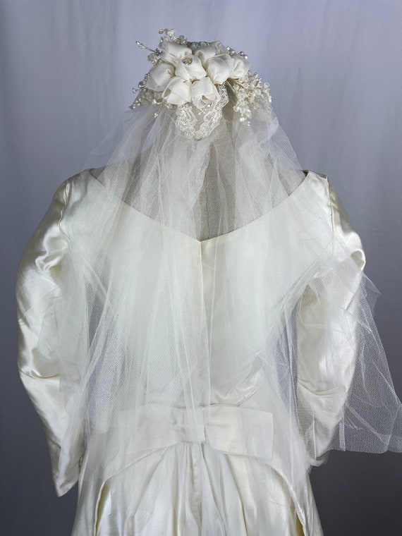 Vintage 1960s Ivory Wedding Dress Extra Small - image 10