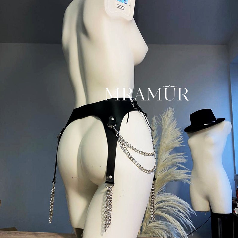 garter and belt leather