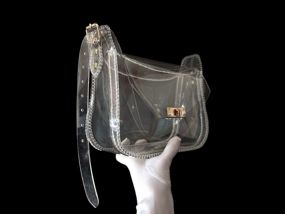 Clear Transparent pvc shoulder bag, stadium concert waterproof pouch, satchel bag