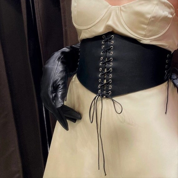 Lace Corset Belt Black and White Underbust Corset Leather Corset Belt  Cupless Corset Lace up Plus Size Belt Corset Shop Now -  Canada