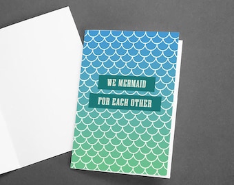 We Mermaid For Each Other Greetings Card