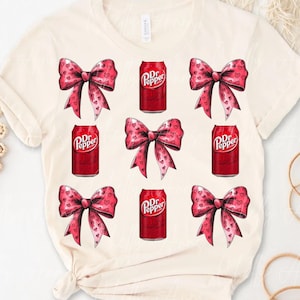 Dr. Pepper Bow PNG, Dr Pepper Lover Design, Soda Design PNG, Dr Pepper Obsessed PNG, Popular Soda Design, Preppy and Trendy Design