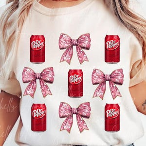 Pink Bow Dr. Pepper PNG, Dr Pepper Lover Design, Soda Design PNG, Dr Pepper Obsessed PNG, Popular Soda Design, Preppy and Trendy Design