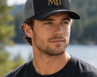 Gold MII Logo Snapback Cap | Trucker Hat, Mesh Back | MII Student Hat | Graduation Gift