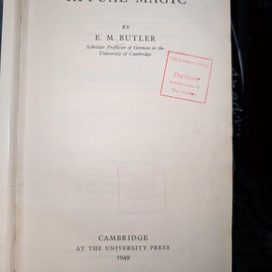 First Edition Ritual Magic hardback book E.M Butler. bild 7