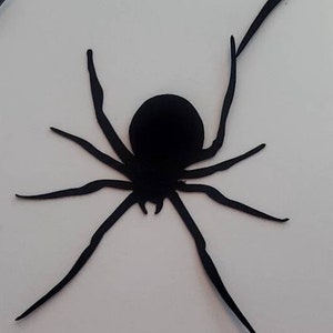 20 troqueles de arañas de cartulina negra: decoración de Halloween fácil de hacer, varios tamaños