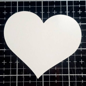 25 White Cardstock Heart Cutouts: 3-inch Die Cut Hearts