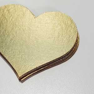 Gold Foil Cardstock Hearts: 20 Pack Die Cut Paper Hearts
