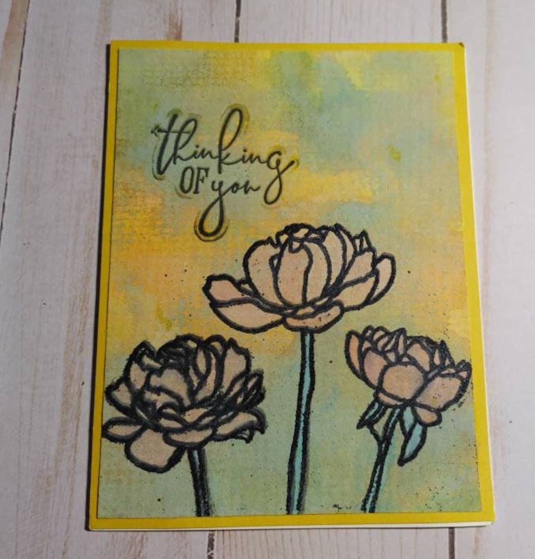Thinking of You Card Handmade Greeting Card Sympathy Card to - Etsy