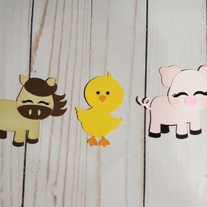 Papier découpé pour bébés animaux de la ferme, découpes en forme de bébé animal, ébauches pour bébés animaux de la ferme pour travaux manuels, formes en papier
