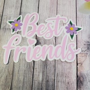 Título de álbum de recortes de mejores amigos, accesorios de álbum de recortes, encabezado de álbum de recortes