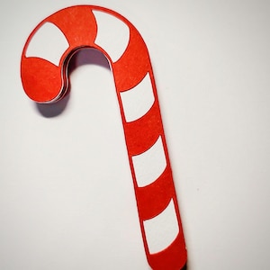 8  red and white paper candycanes, assorted sizes, die cuts for cards, candycane blanks, cardstock candycanes