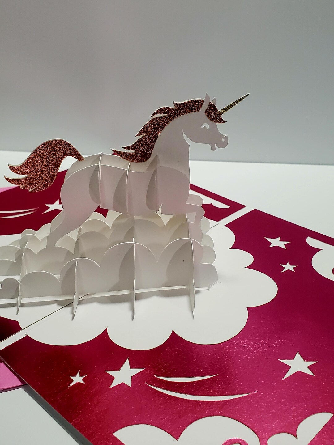 Unicorn Pop up Card Handmade, Unicorn Kids Pop-up Birthday Card Card ...