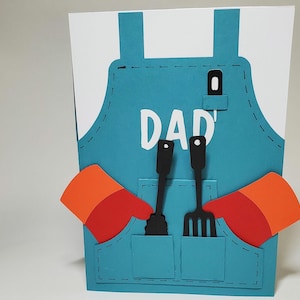 Carte barbecue fête des pères faite main, carte pour papa, carte de remerciement papa, carte d'anniversaire à offrir, carte à envoyer