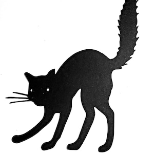 Spooky black cat die cuts - perfect for Halloween crafts and decor, 10 pack, multiple sizes