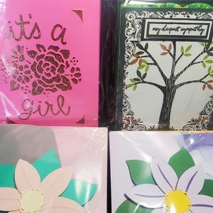 Mystery Set mit 6 handgemachten Grußkarten, Mystery Box mit Karten, Überraschungstasche, Mystery Gift, sortiert