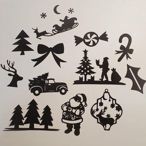 Weihnachtsstanzteile, 15er-Pack, mehrere Formen, Cardstock Urlaubsthema für Karten und zum Basteln
