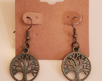 Tree of Life Earrings - Bronze
