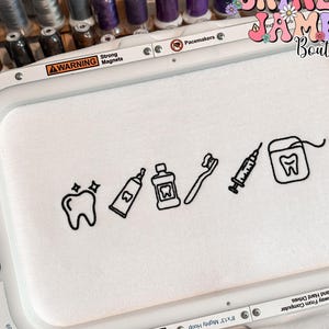 Dental Doodle - Machine Embroidery Design. ONE SIZE 9.5&quot;