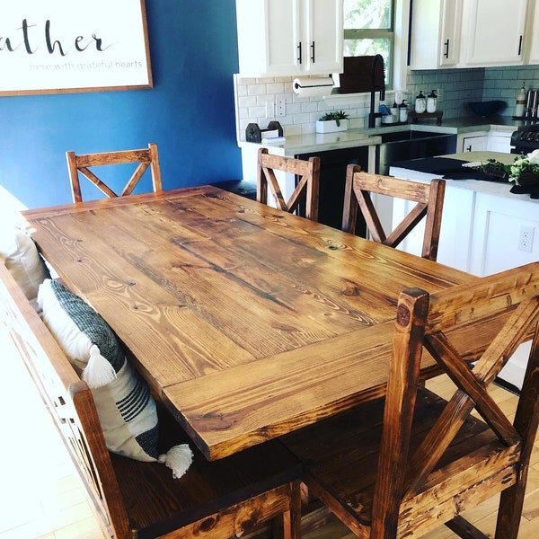 Farmhouse Table and Chairs Etsy