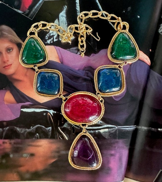 1990s Kenneth Jay Lane Signed for Avon Chunky Jew… - image 4