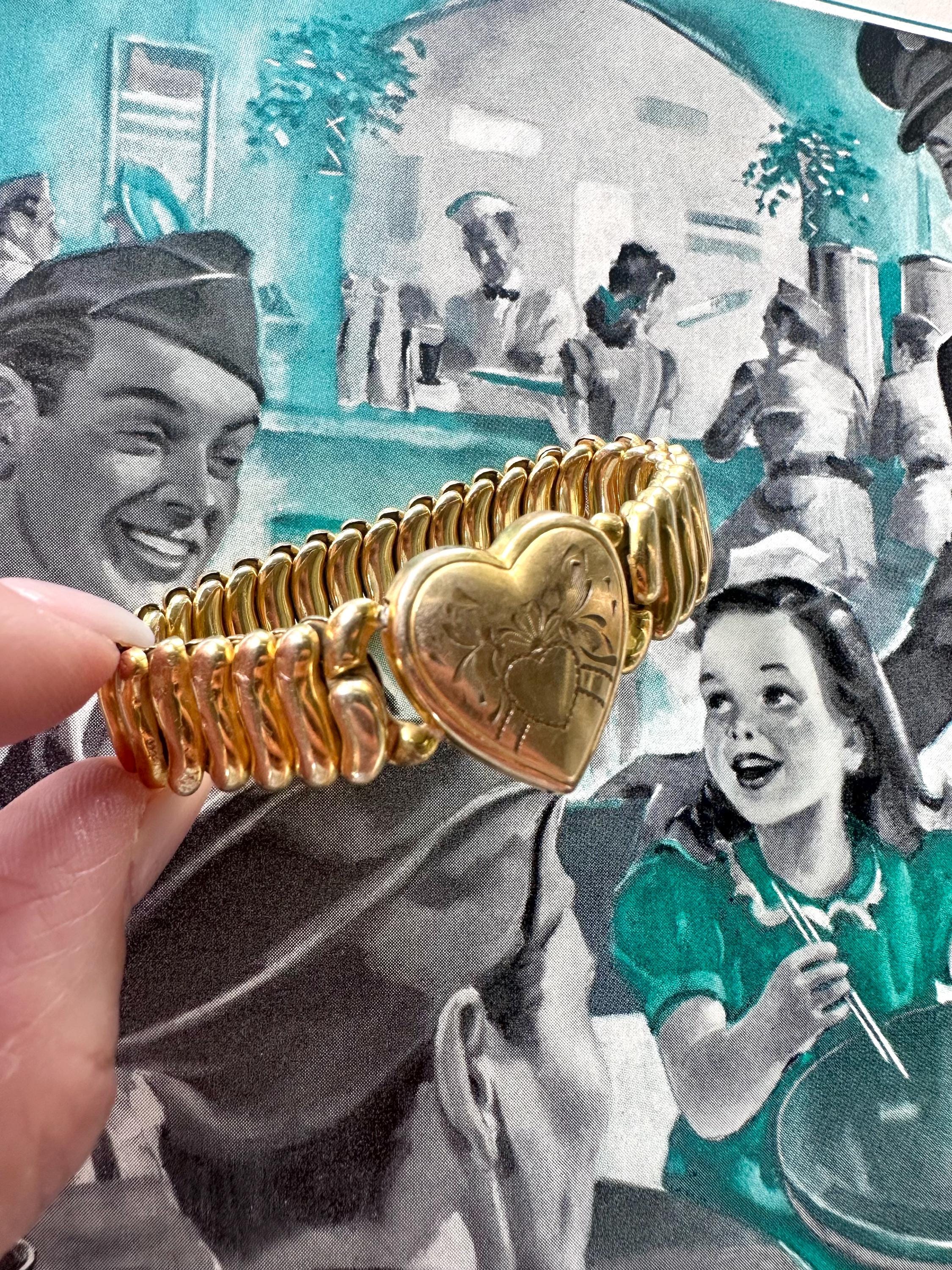 1940s Sweetheart Expansion Bracelet - Etsy