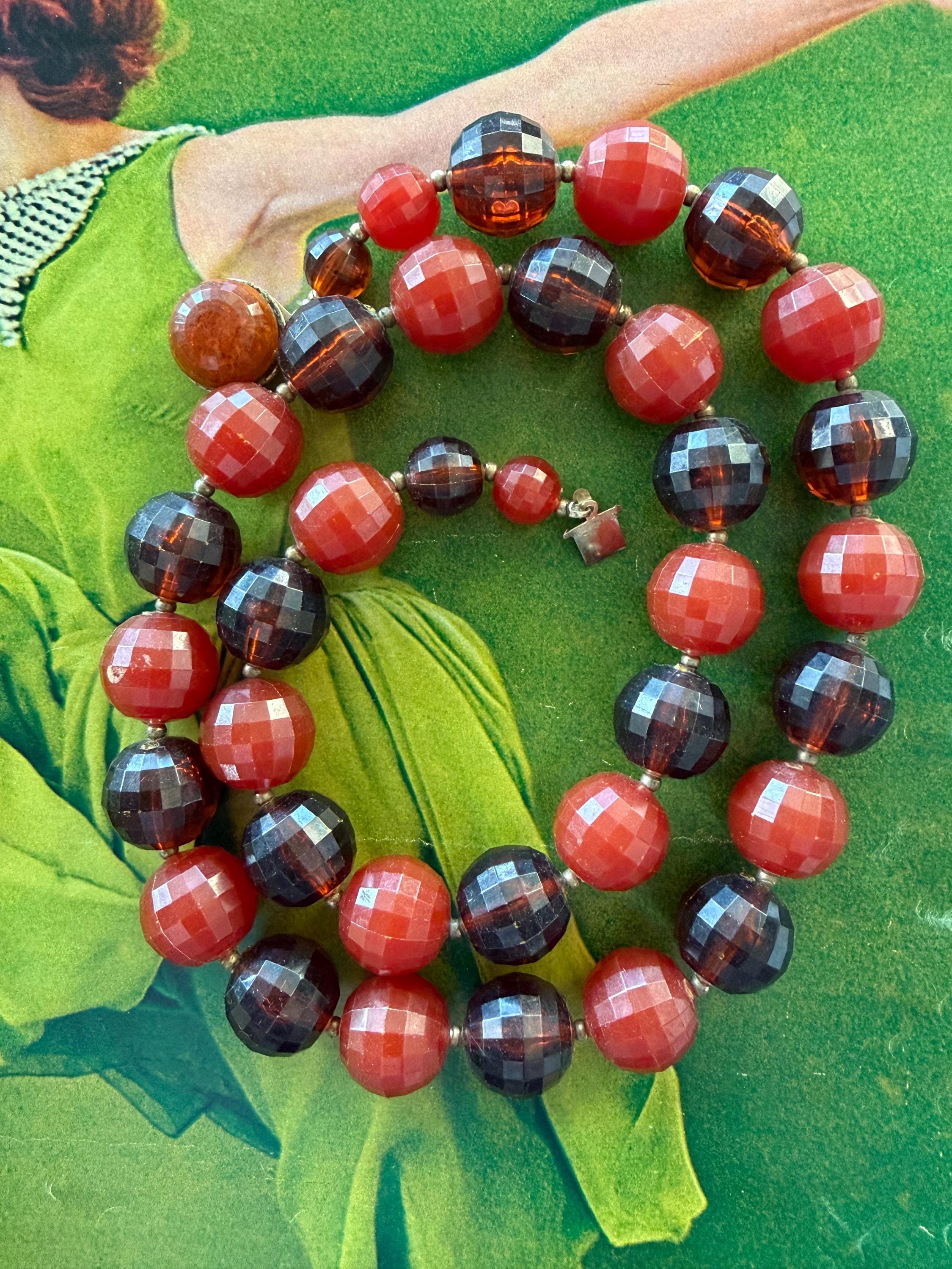 40'svintage1940年代アンティーク、OLDプラスティック製ネックレス 1940s Plastic Jewelry - Etsy