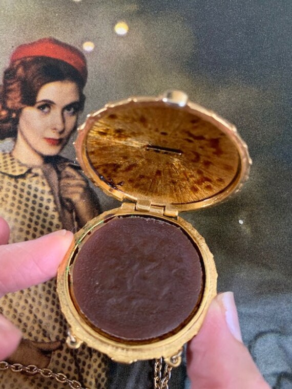 Estee Lauder 1973 Empire Solid Perfume Locket, Vintag… Gem