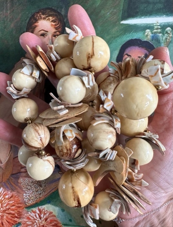 1970s Miriam Haskell Signed Vintage Chunky Beaded… - image 8