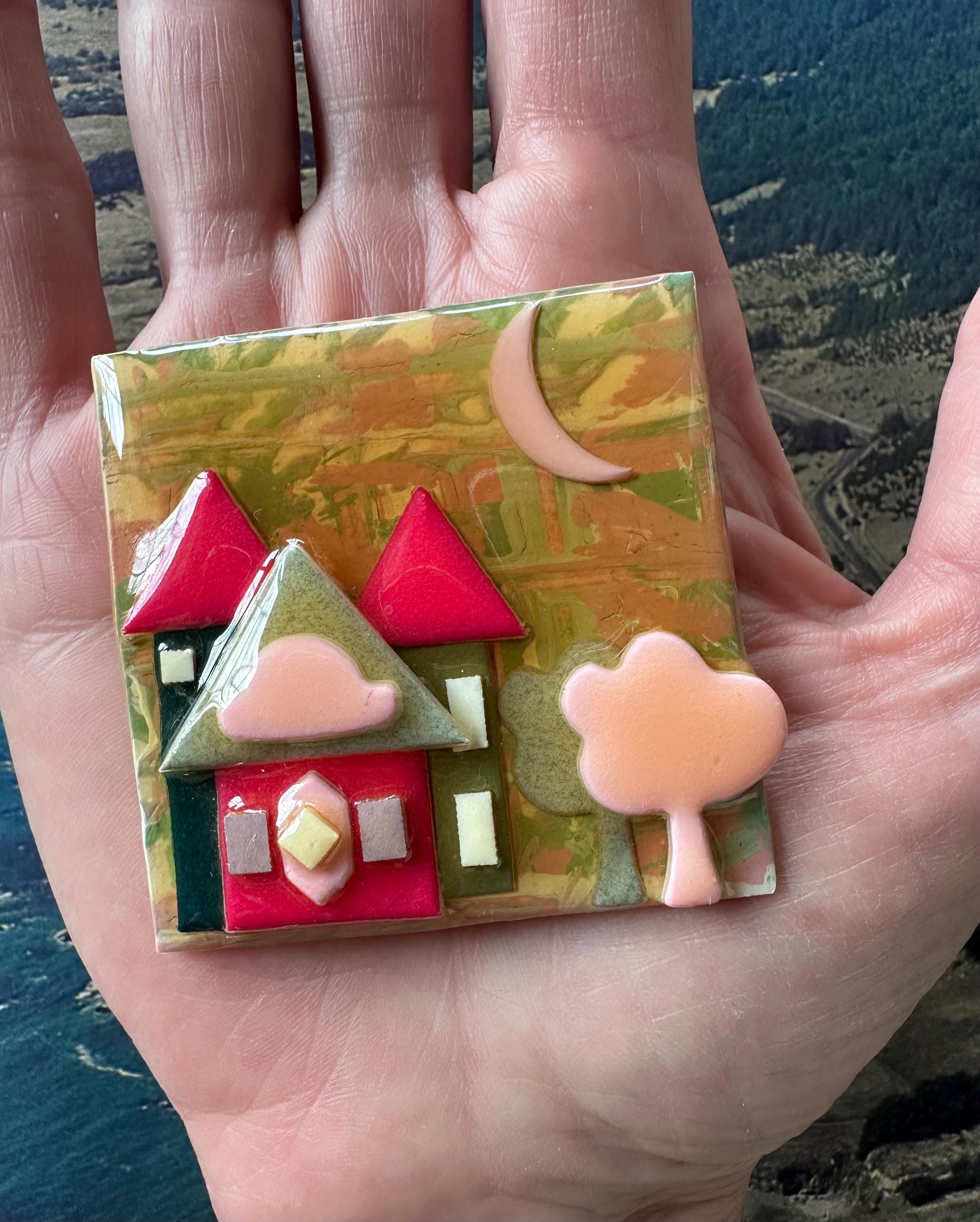 1990s House Pins by Lucinda Signed Limited Edition #15 Vintage