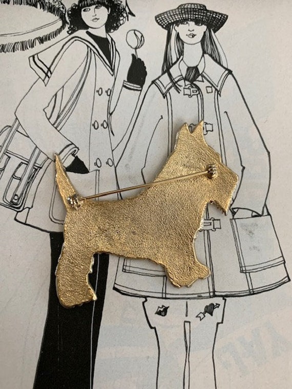 Scottie Dog Gold Pin, Vintage Scottie Dog Pin, La… - image 7