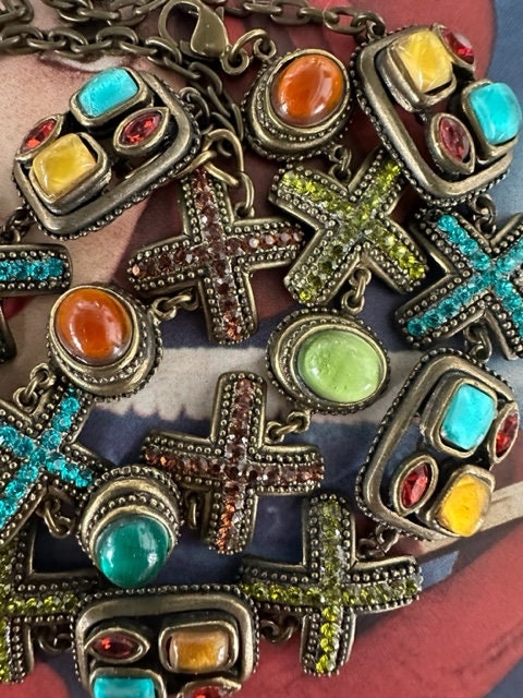 Bracelet Vintage POGGI Paris Années 80 - Breloques, Cristal, Style Rétro, Occasion