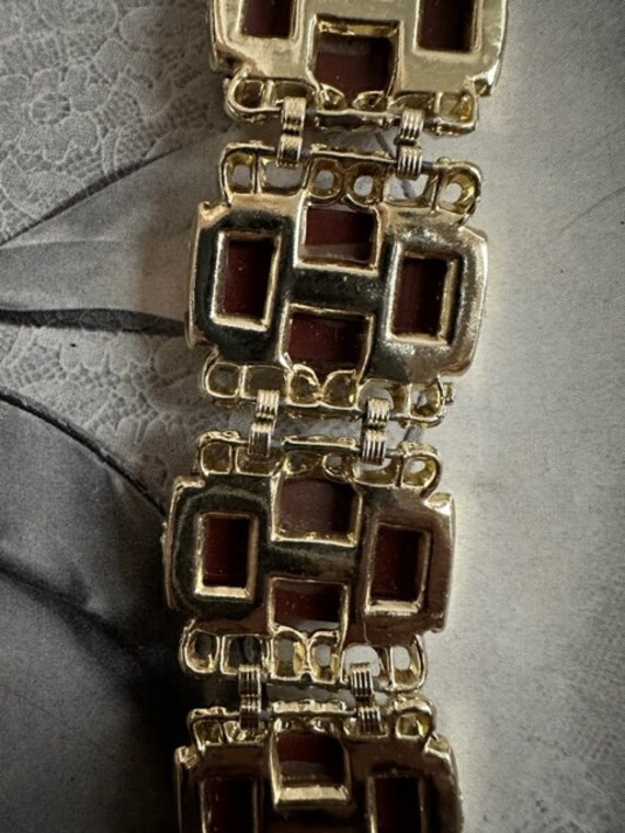 Mid Century Confetti Panel Bracelet, Confetti wit… - image 6