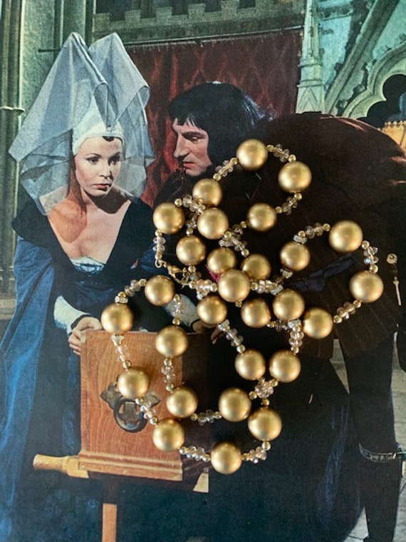 Carolee Gold Matte Glass Large Beaded Necklace, V… - image 6