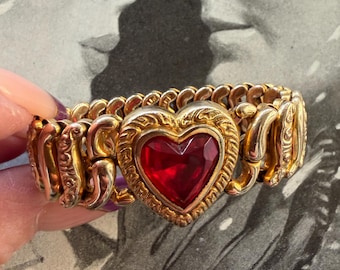 1940's Gold Filled Carmen Sweetheart Expansion Bracelet by D.f.b.