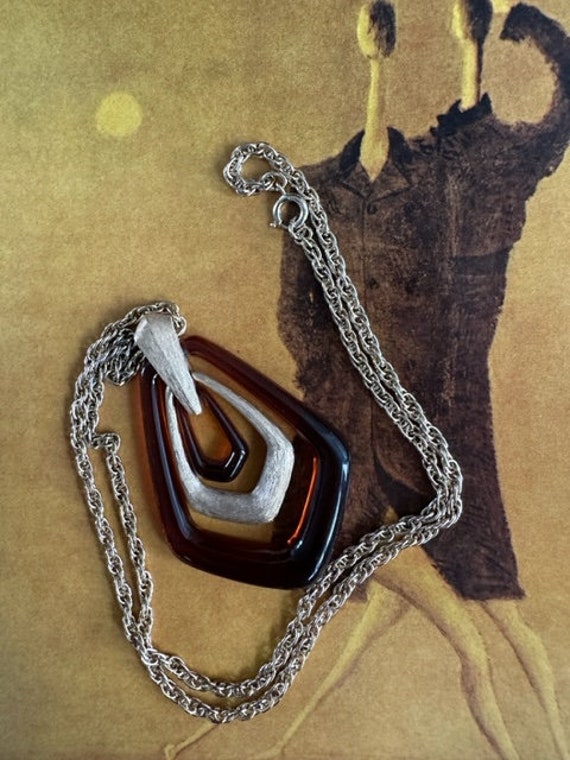 70s Avon Tortoise Shell and Gold Pendant,Avon Jew… - image 9