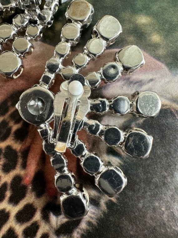 Mega Rhinestone Earrings, Radiating rhinestone Ea… - image 10