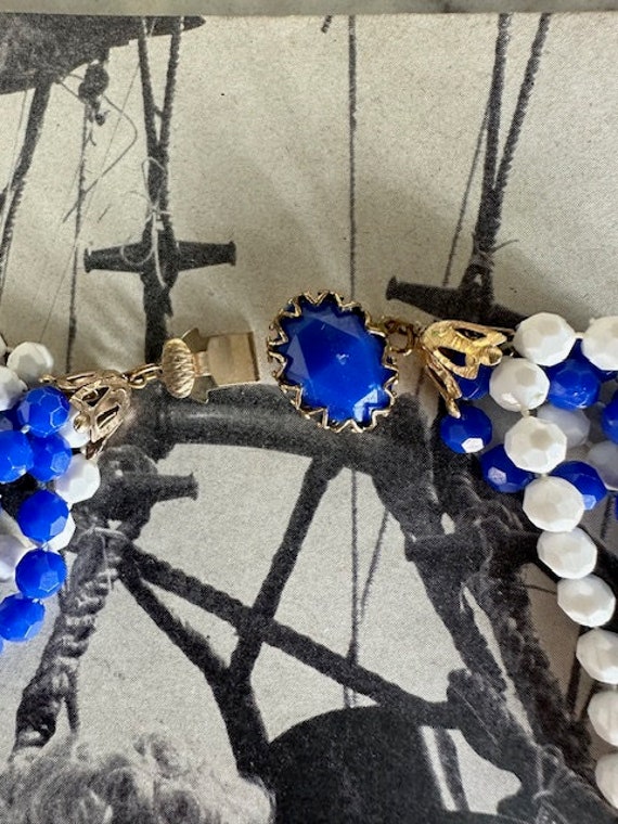50s Six Strand Plastic Beaded Necklace, 50s Neckl… - image 4