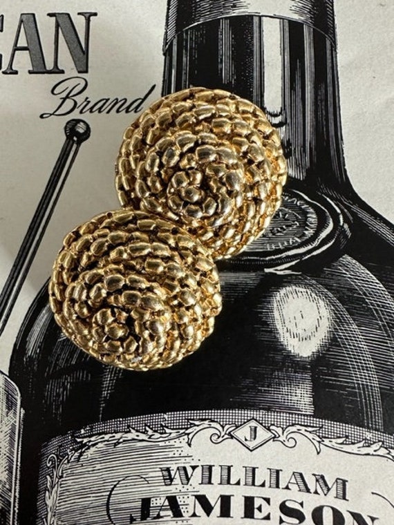 Erwin Pearl Earrings, Erwin Pearl Coiled Gold Ear… - image 1