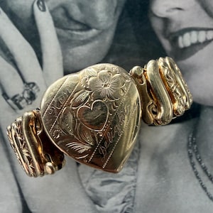 1940s Sweetheart Locket Expansion Bracelet - Etsy