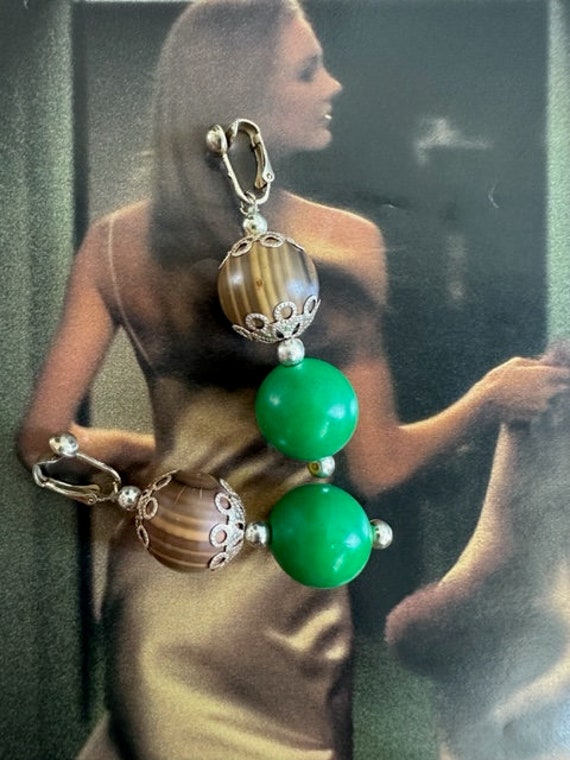 60s Authentic Gum Ball Dangle Earrings. 60s Dangl… - image 2