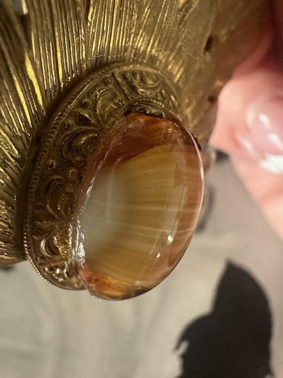 1960s Miriam Haskell Signed Vintage Brooch - Gold… - image 9