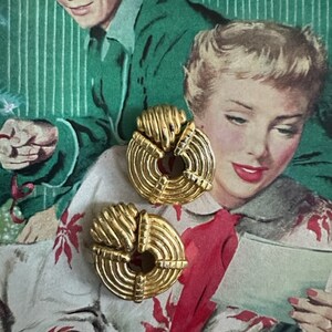 80s Chunky Gold Door Knocker Earrings, Door Knocker Earrings, 80s Big Bold Earrings, 80s Jewelry, 80s Statement Earrings, 80s Big Jewelry