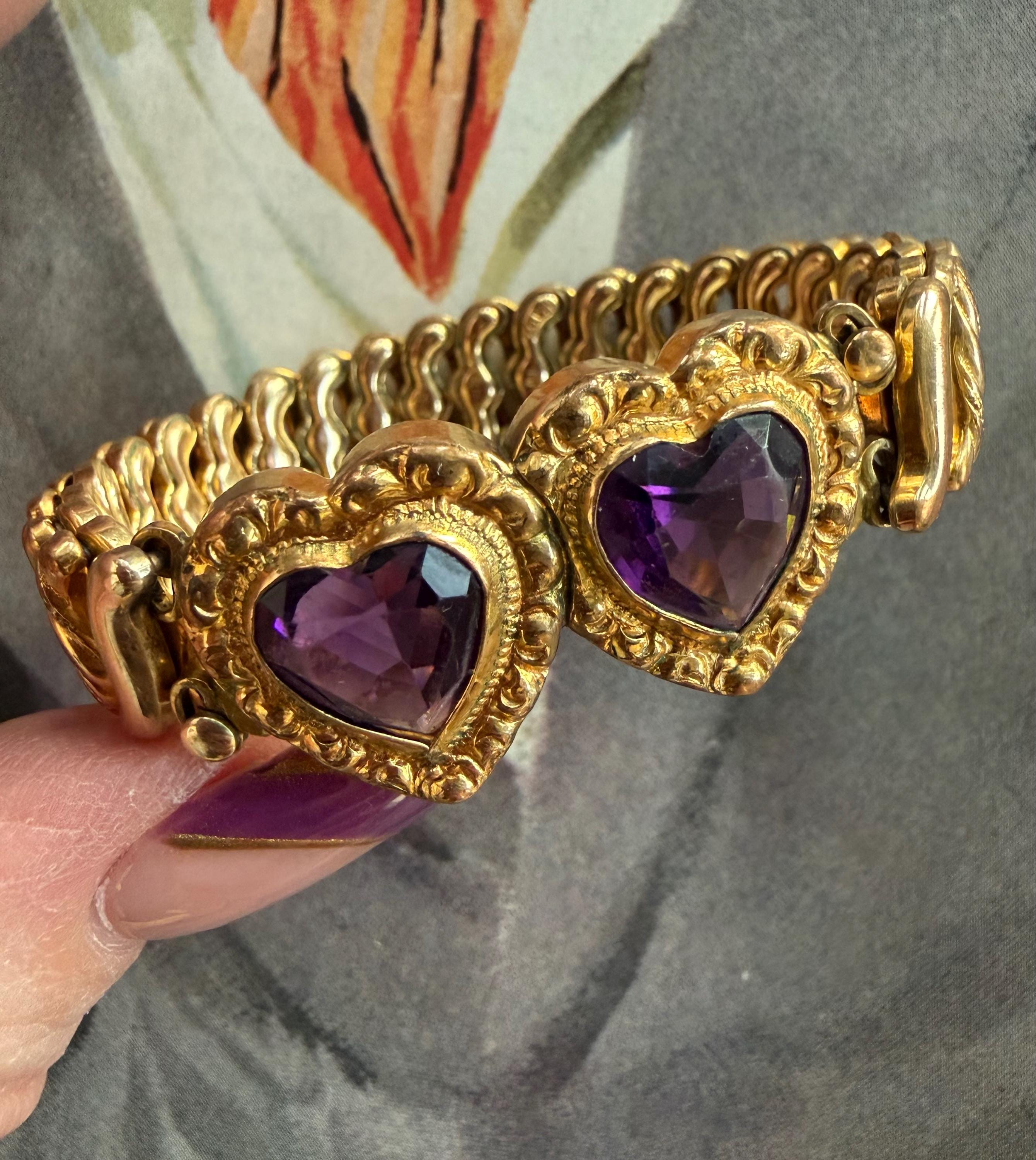 1940s Sweetheart Bracelets Purple Heart - Etsy