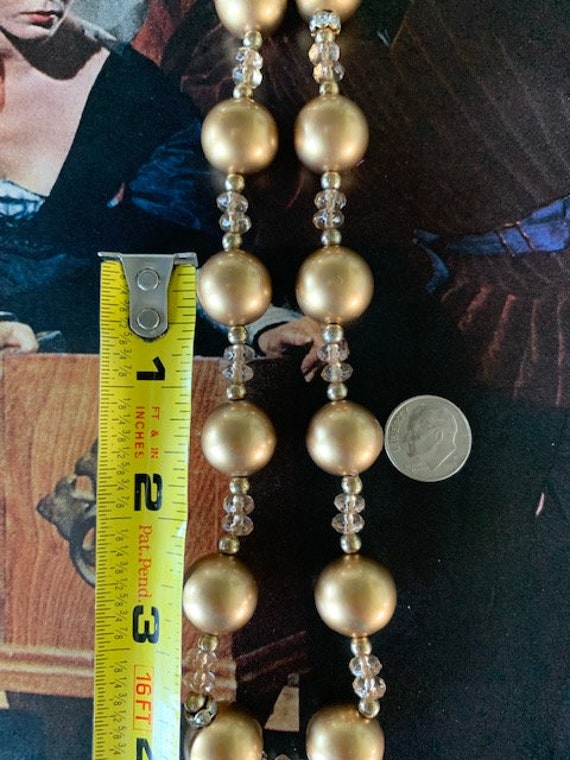 Carolee Gold Matte Glass Large Beaded Necklace, V… - image 8